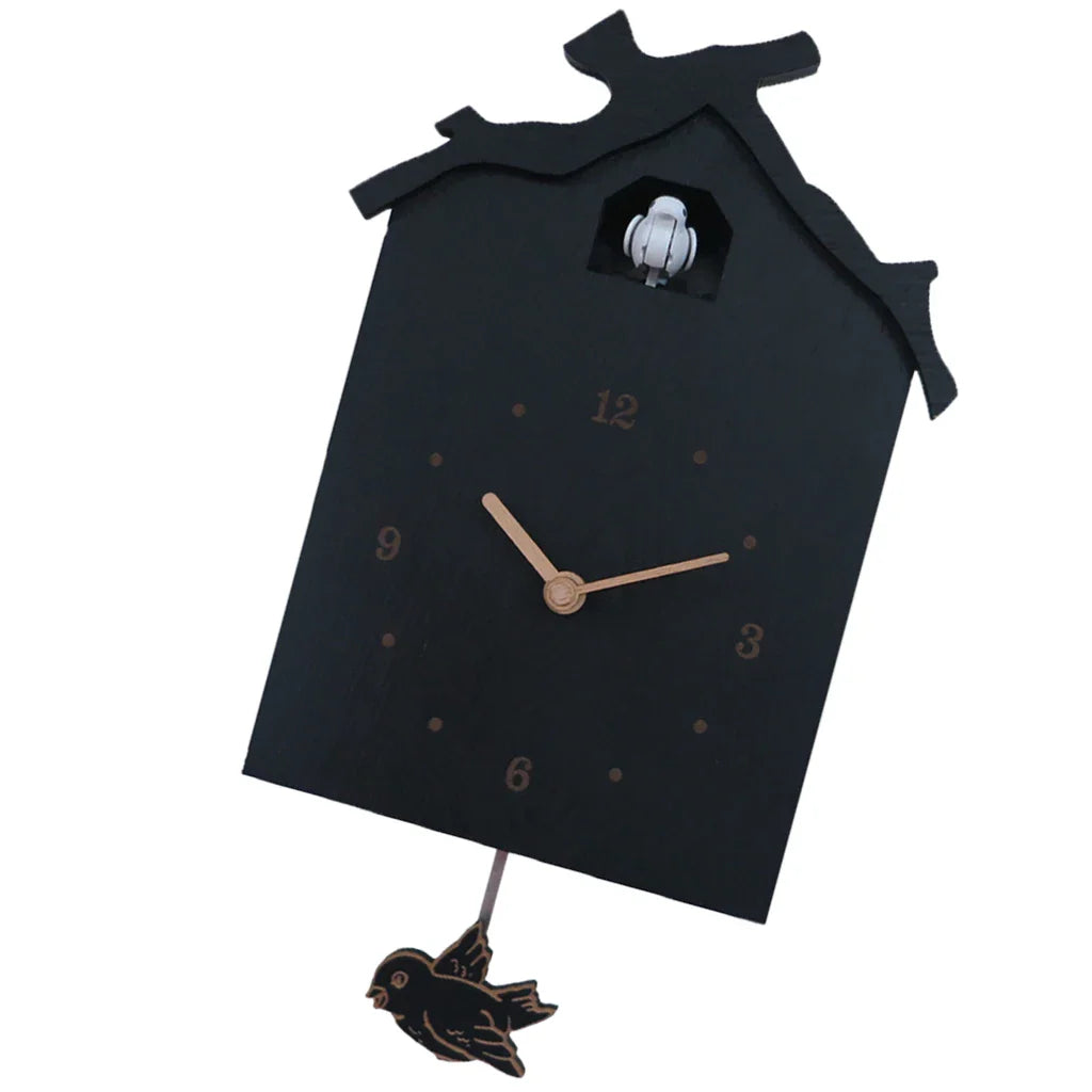 Moderne Kuckucksuhr Schwarz/Blau