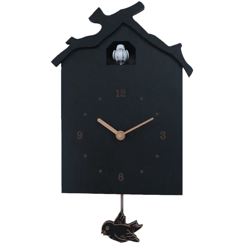 Moderne Kuckucksuhr Schwarz/Blau