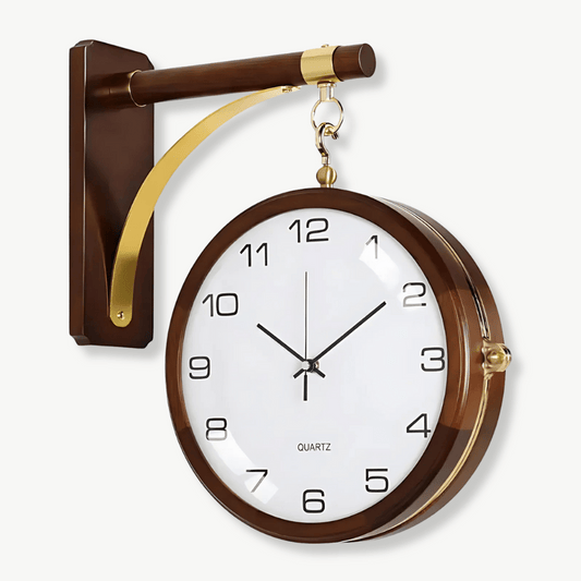 Doppelseitige Uhr zur Wohnzimmerdekoration