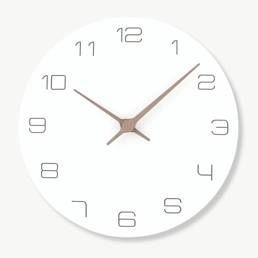 Wanduhr Weiß Holz