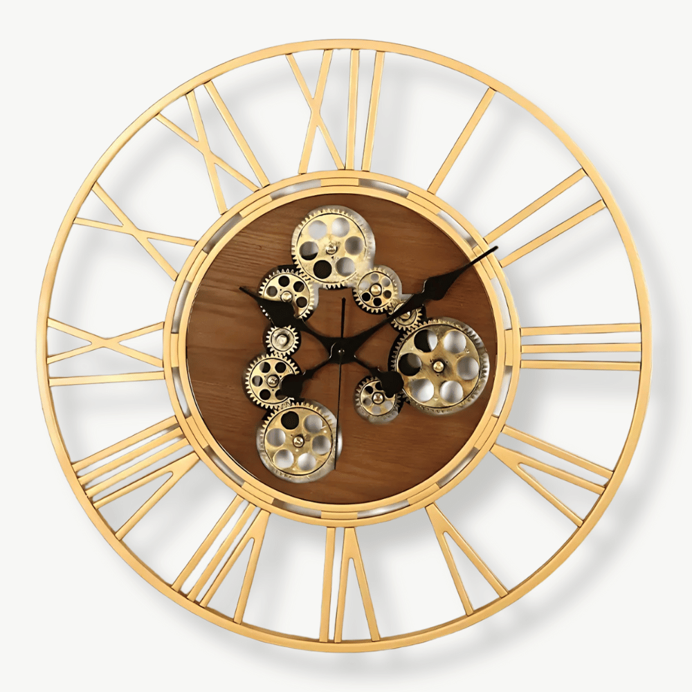 Wanduhr Holz & Zahnräder