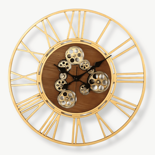 Wanduhr Holz & Zahnräder