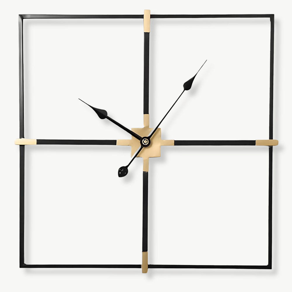 Quadratische Wanduhr im minimalistischen Design