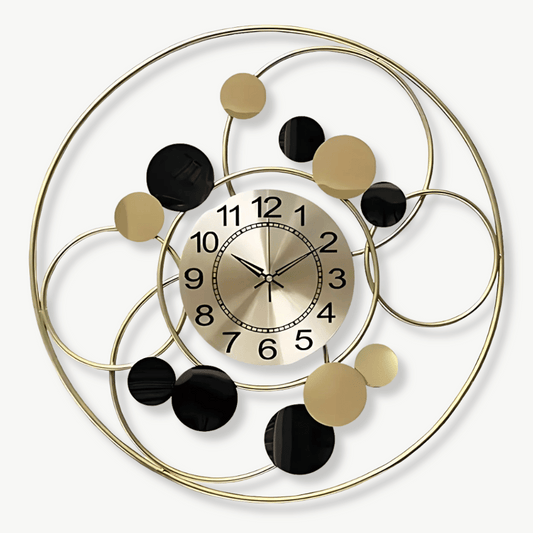 Wanduhr Kreis Design Gold