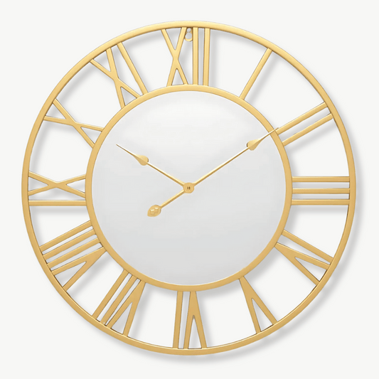 Wanduhr Römische Zahlen & Spiegel