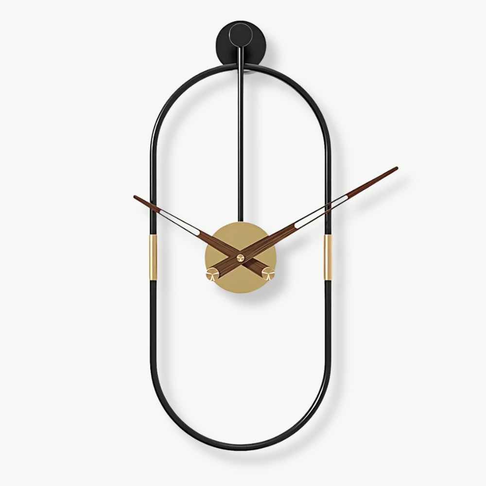 Ovales Design-Wanduhr