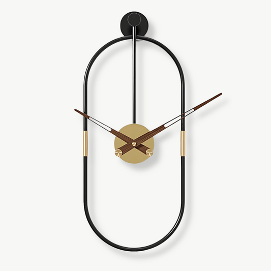 Ovales Design-Wanduhr