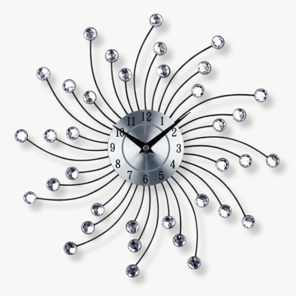 Wanduhr Diamantsterne
