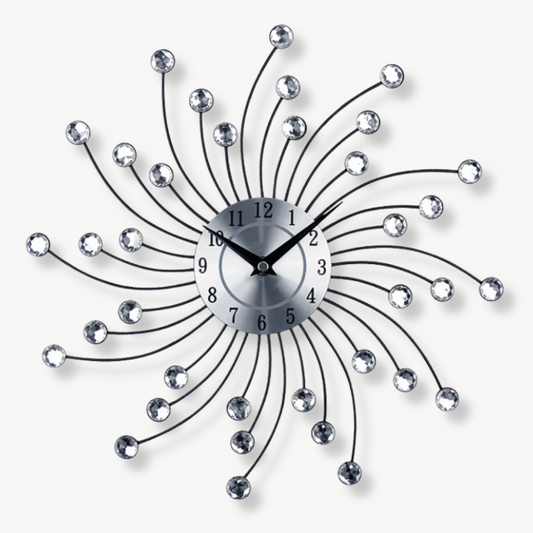 Wanduhr Diamantsterne