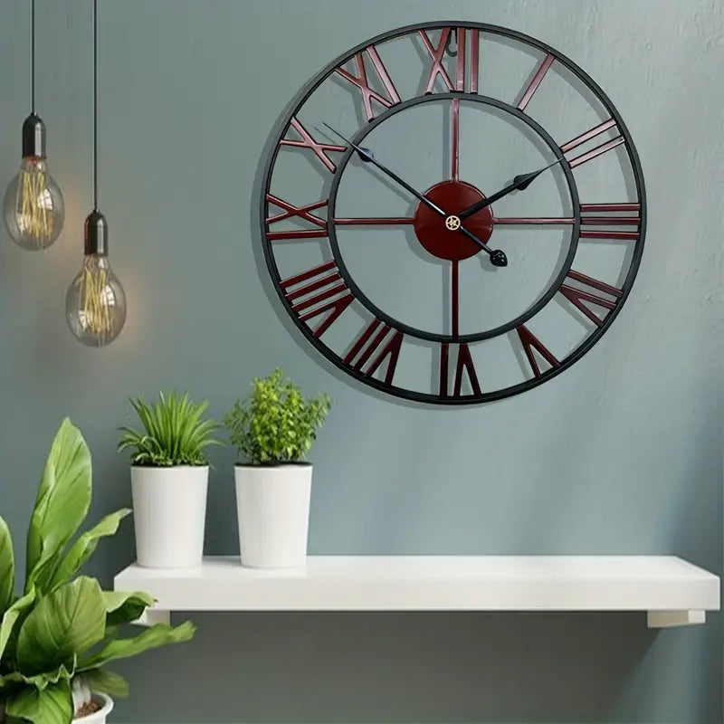 Industrielle Wanduhr Rotkupfer