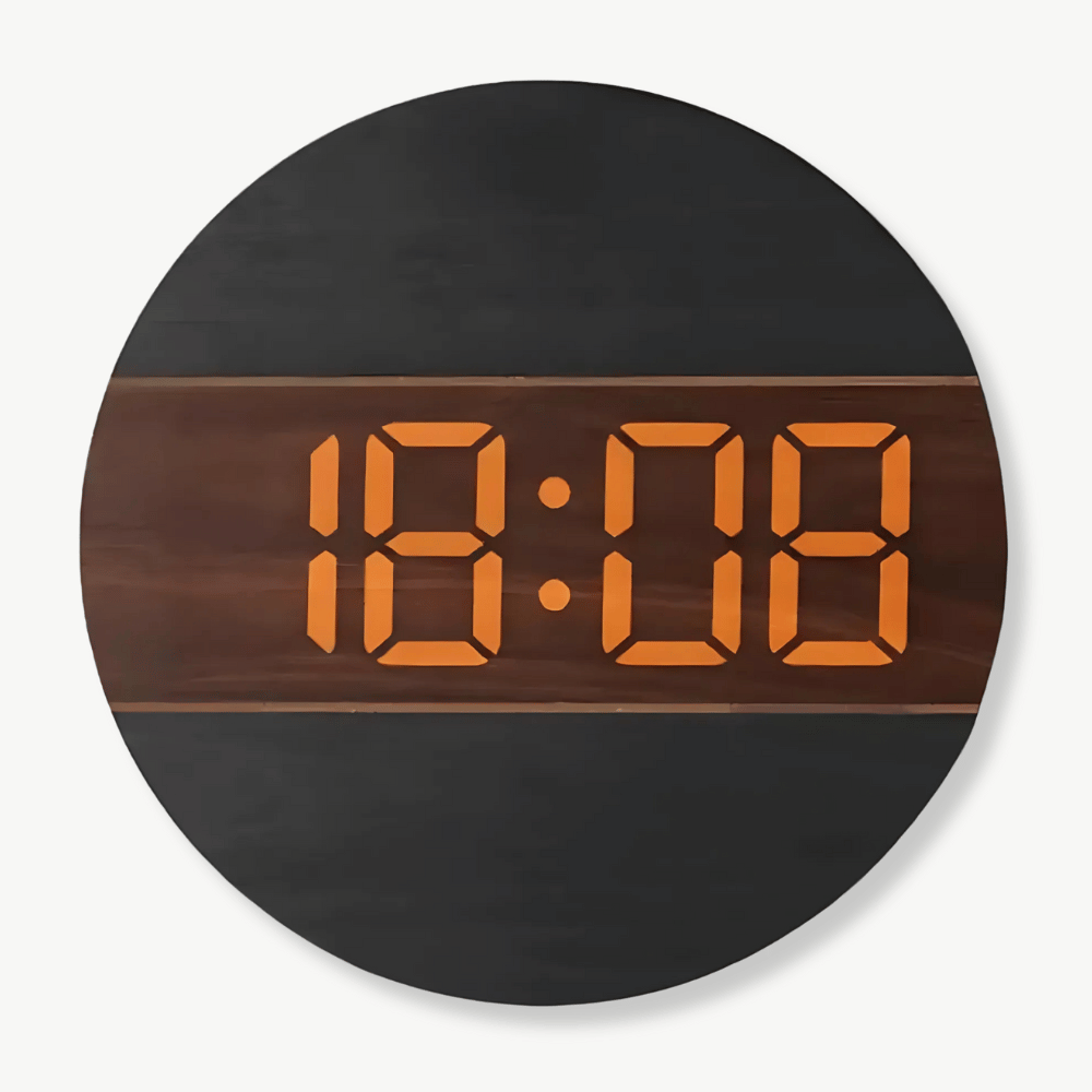 Wand-LED-Uhr aus Holz