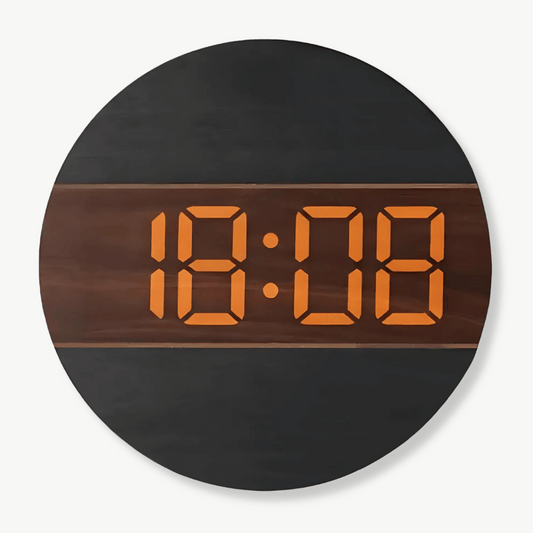 Wand-LED-Uhr aus Holz