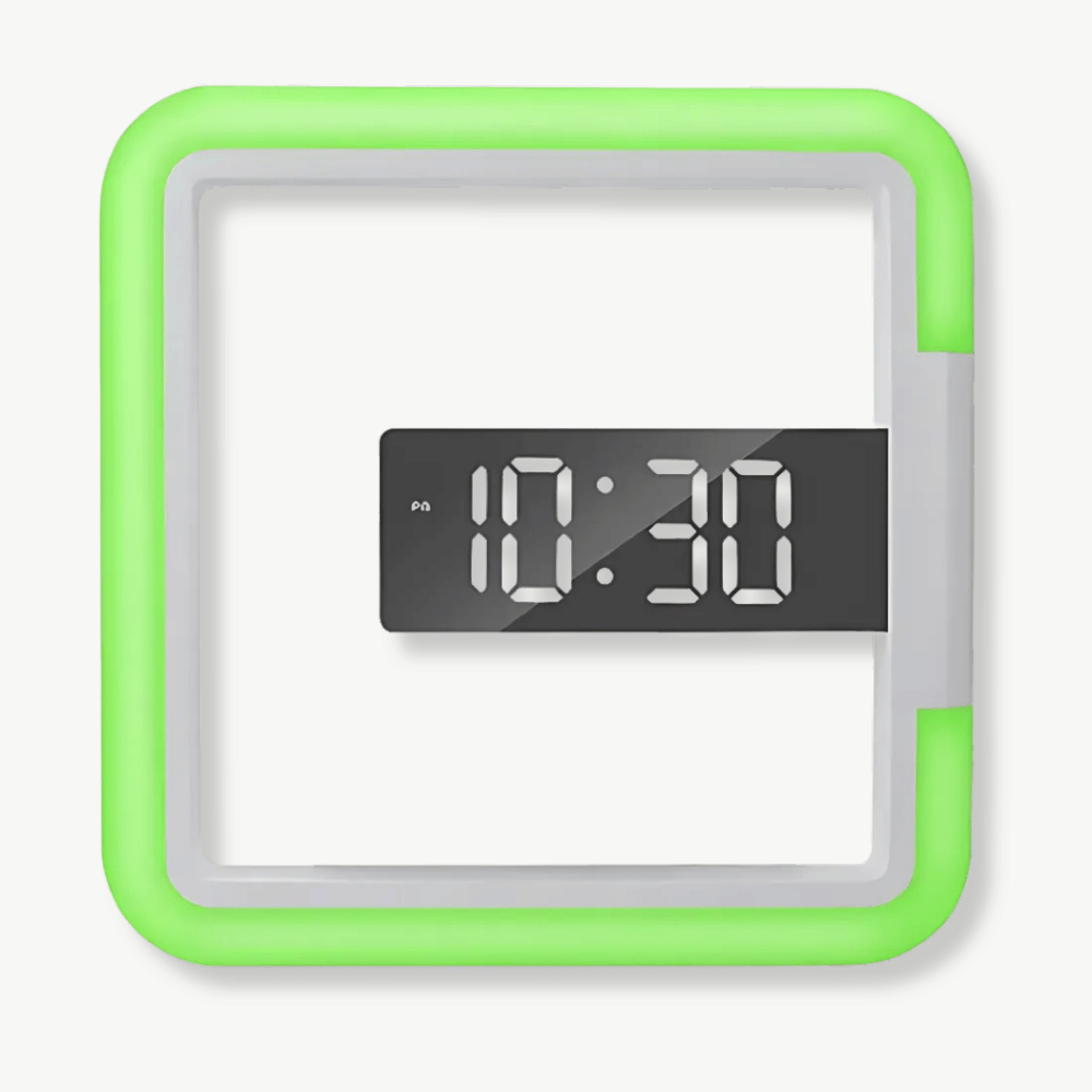 Leuchtende quadratische Wanduhr