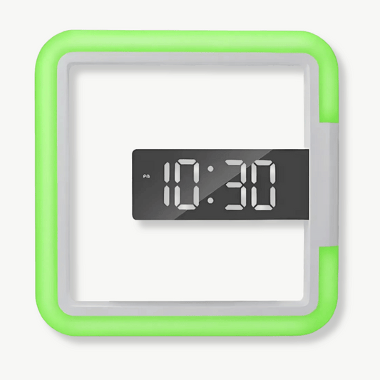 Leuchtende quadratische Wanduhr
