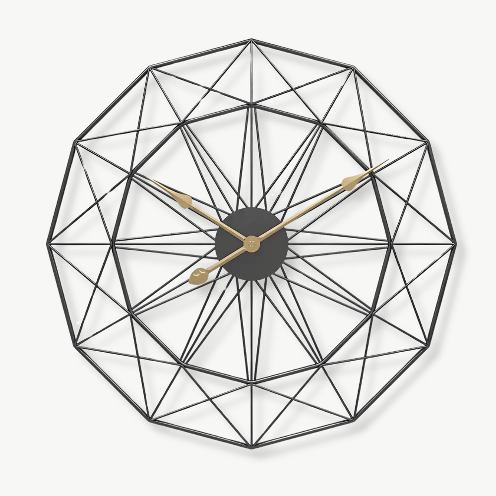Nordische Metall-Wanduhr