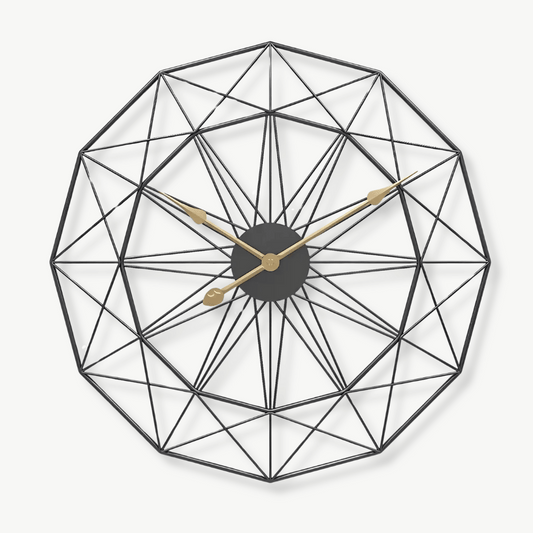 Nordische Metall-Wanduhr