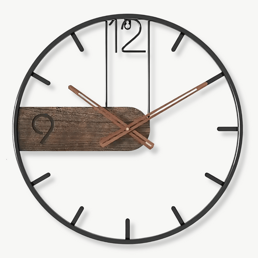 Moderne Rustikale Wanduhr
