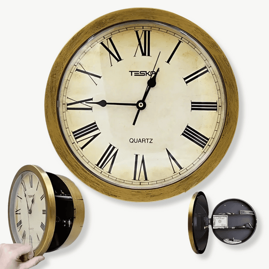 Wanduhr mit Geheimfach