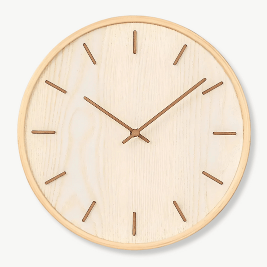 Wanduhr aus natürlichem Holz