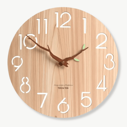 Wanduhr aus Bambusholz