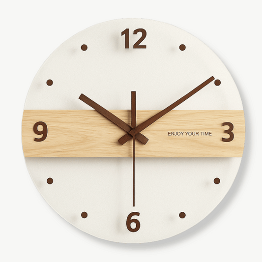 Wanduhr aus Holz und Acryl