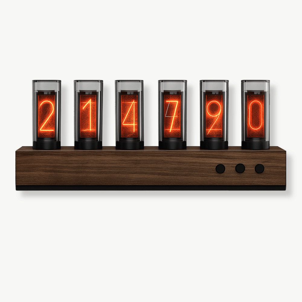 Vintage Holz Nixie Uhr