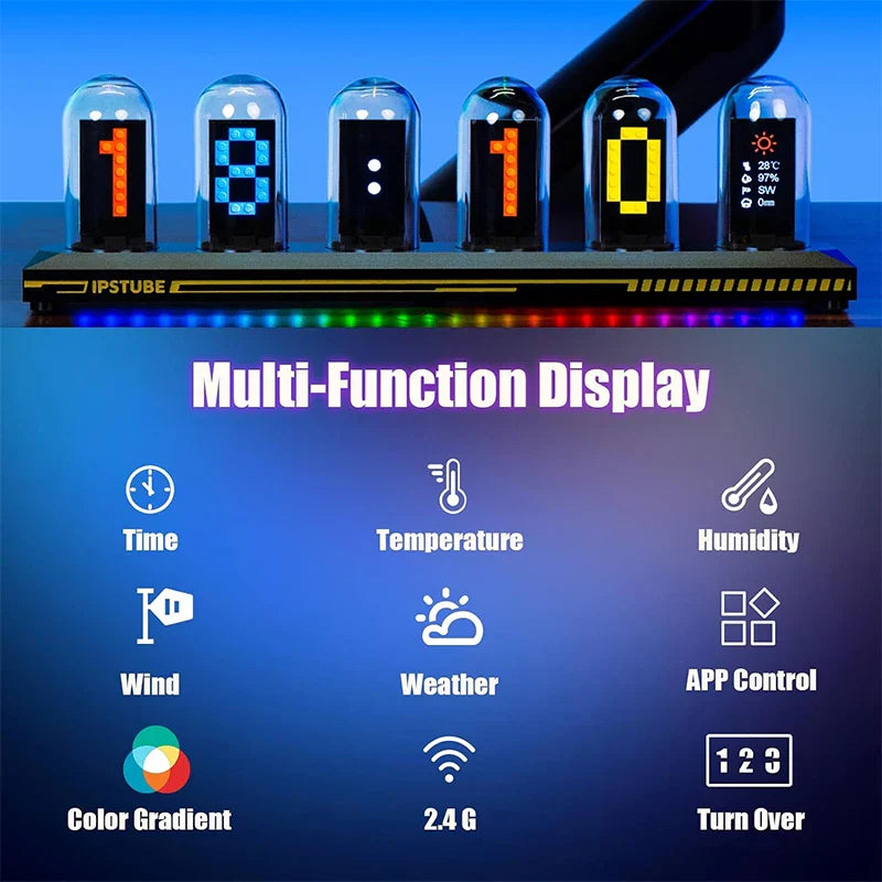 Anpassbare RGB-Nixie-Uhr