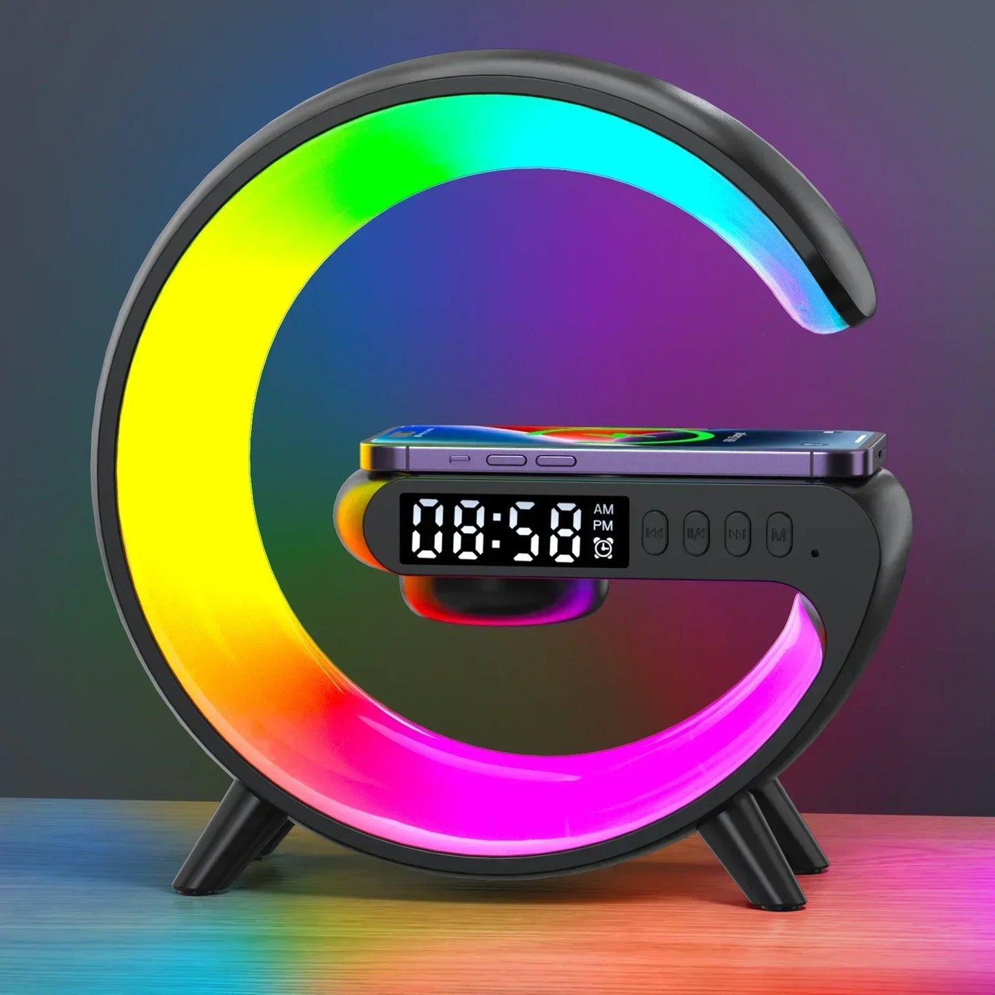 RGB-Wecker mit kabellosem Ladegerät