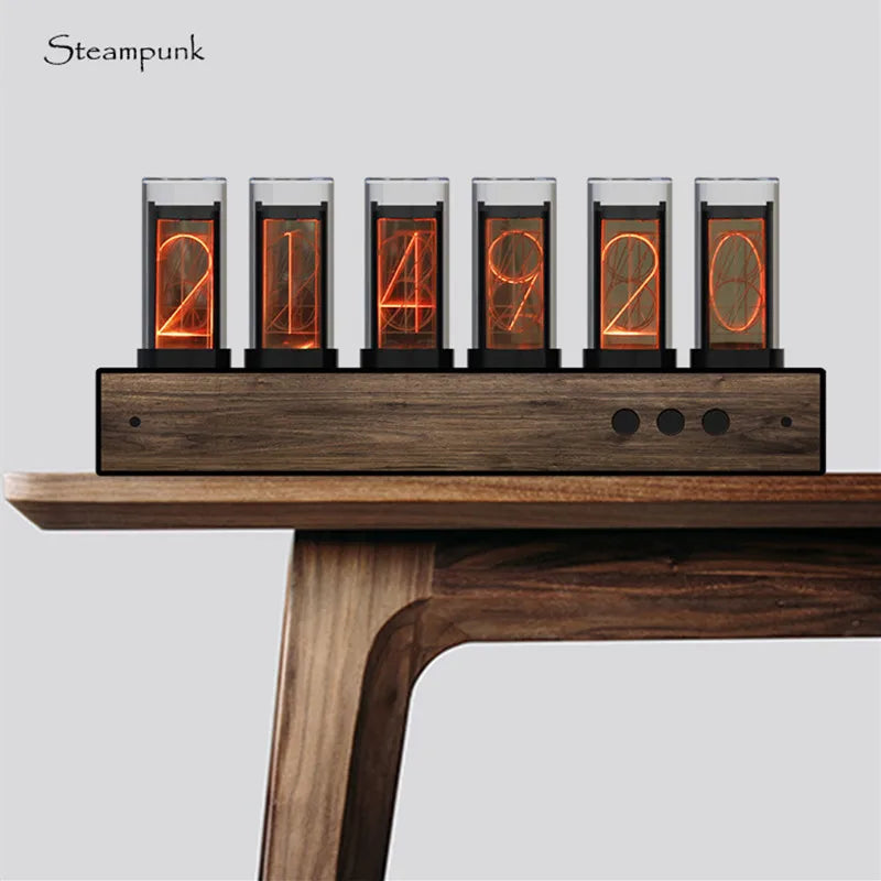 Vintage Holz Nixie Uhr