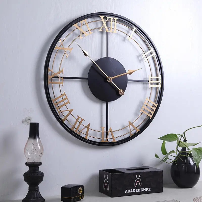 Große Wanduhr Design Römische Ziffern