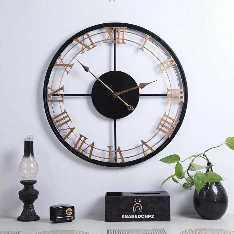 Große Wanduhr Design Römische Ziffern
