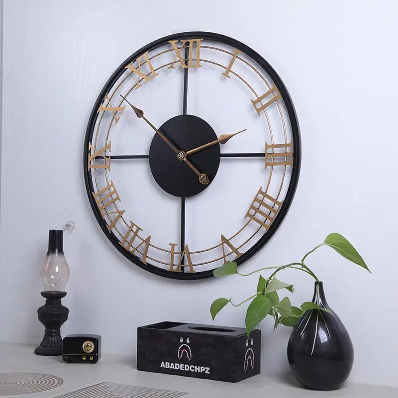 Große Wanduhr Design Römische Ziffern