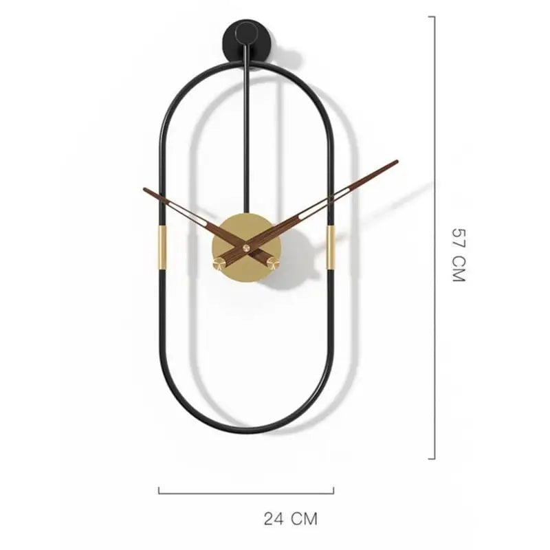 Ovales Design-Wanduhr
