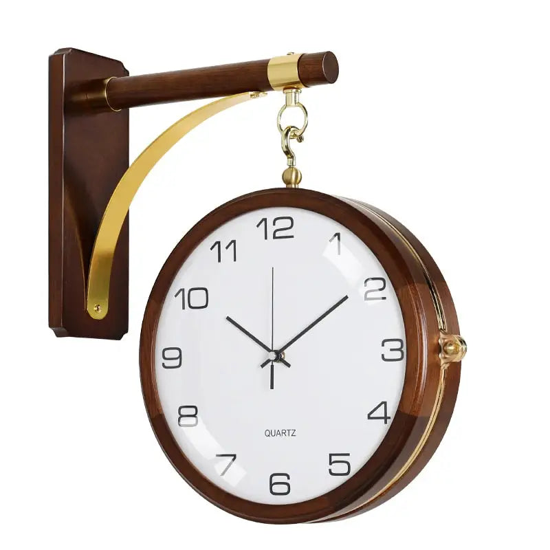 Doppelseitige Uhr zur Wohnzimmerdekoration