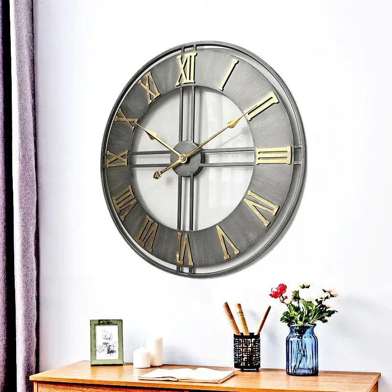 Wanduhr Deko Loft Gealtertes Metall