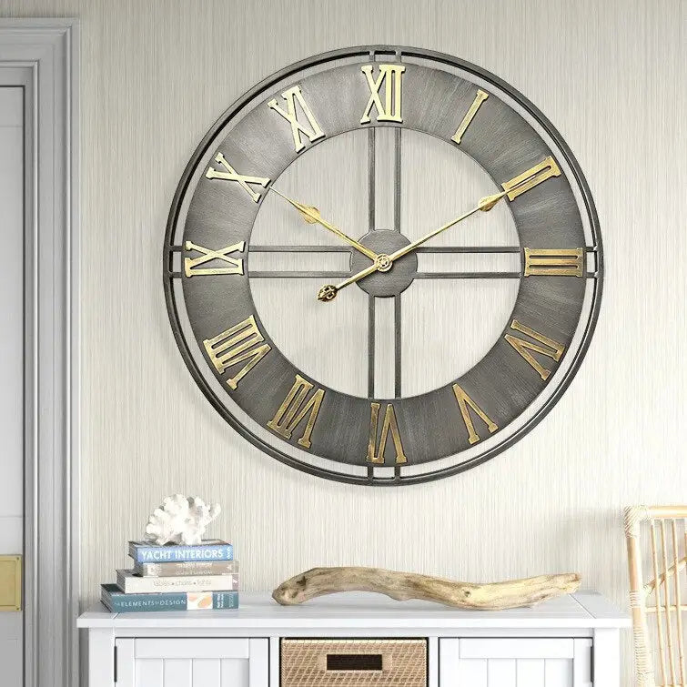 Wanduhr Deko Loft Gealtertes Metall