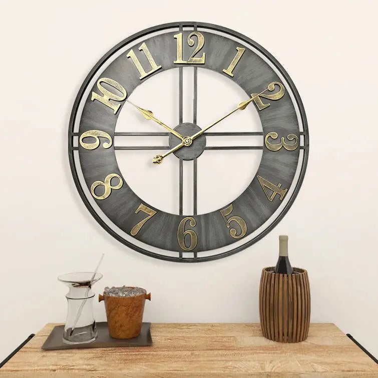 Wanduhr Deko Loft Gealtertes Metall