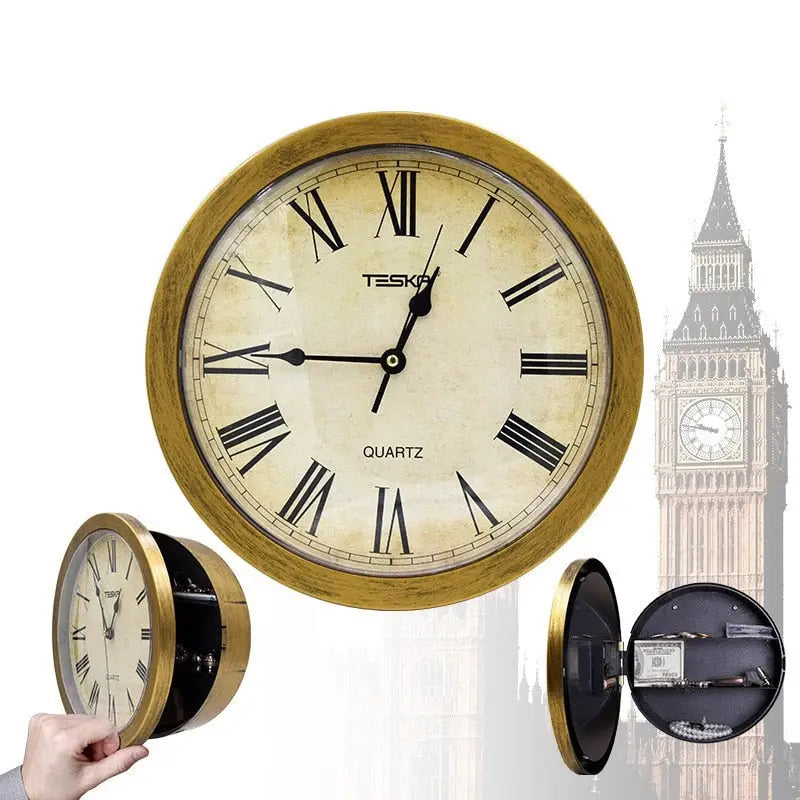Wanduhr mit Geheimfach
