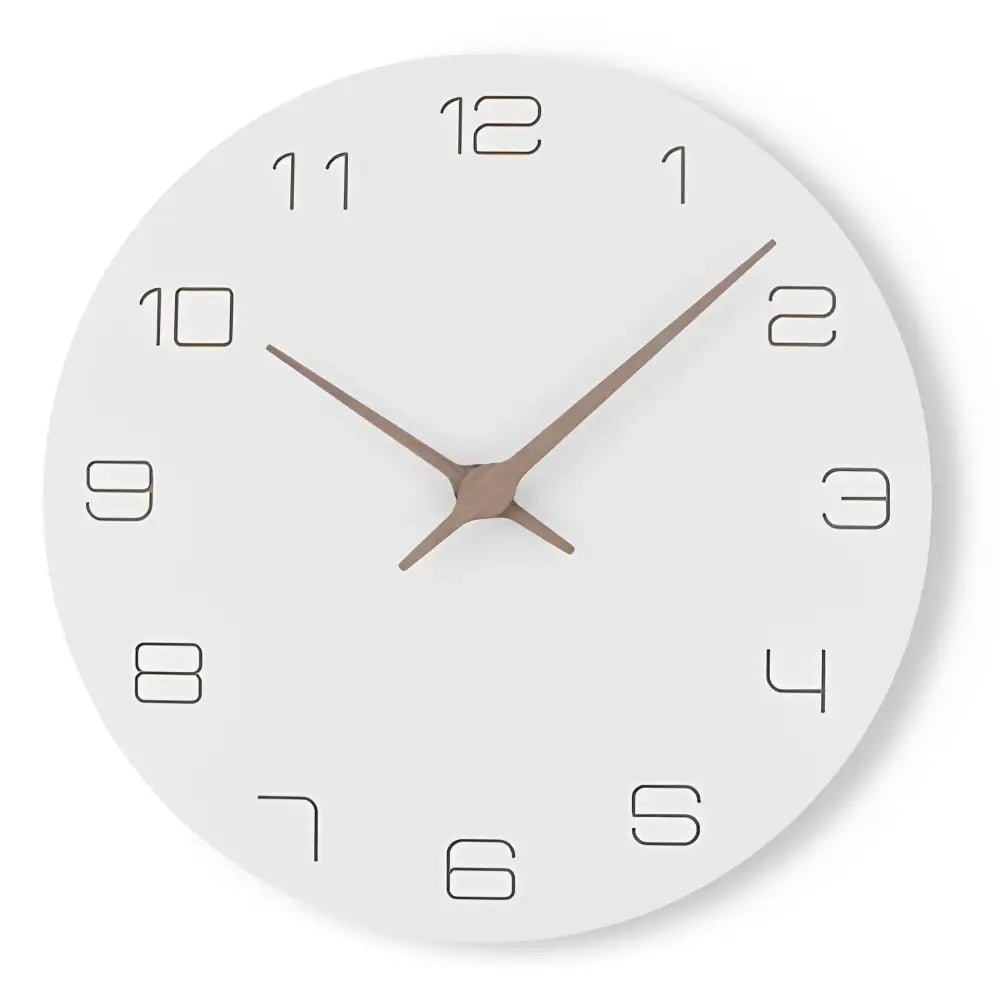Wanduhr Weiß Holz