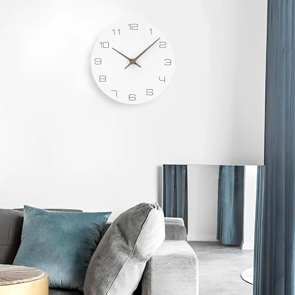 Wanduhr Weiß Holz