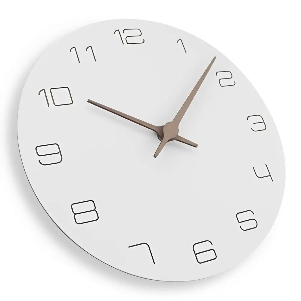 Wanduhr Weiß Holz