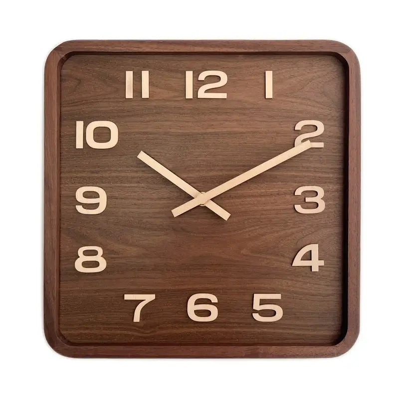 Quadratische Wanduhr aus Holz