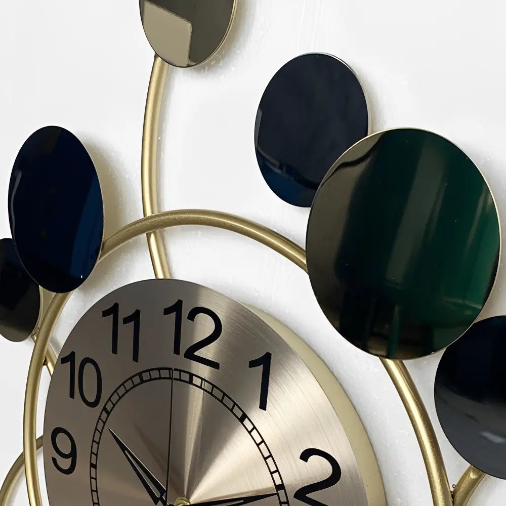 Wanduhr Kreis Design Gold