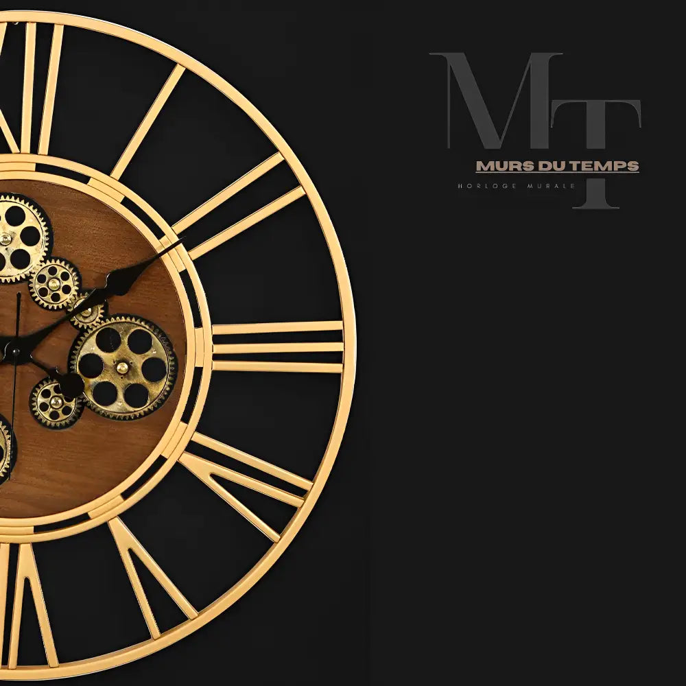 Wanduhr Holz & Zahnräder
