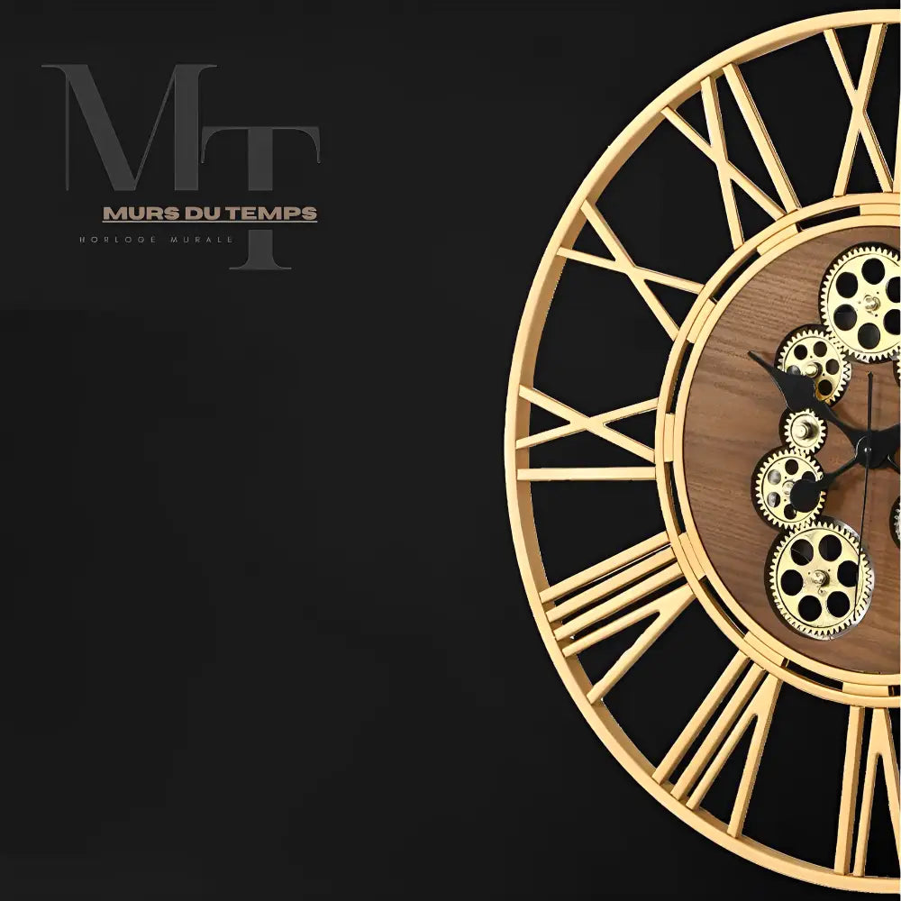 Wanduhr Holz & Zahnräder