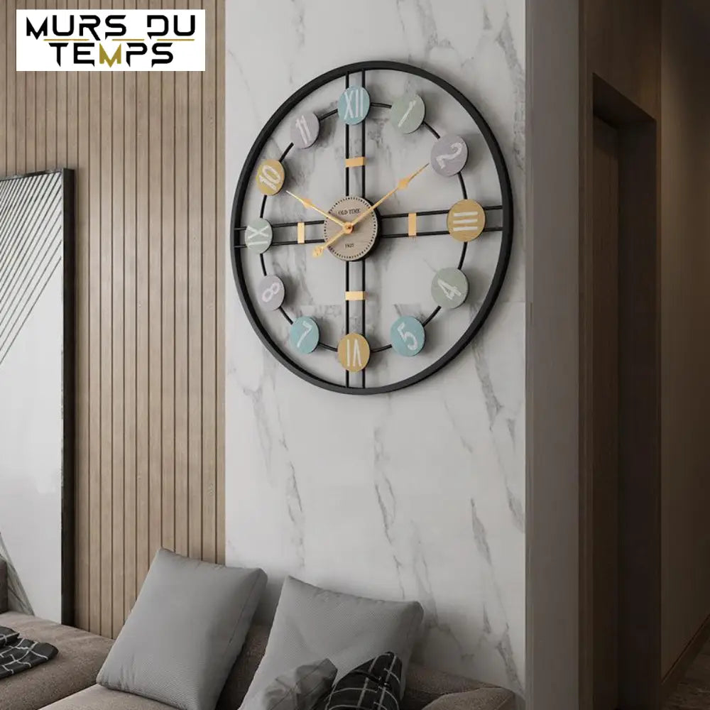 Wanduhr Retro Design 3D
