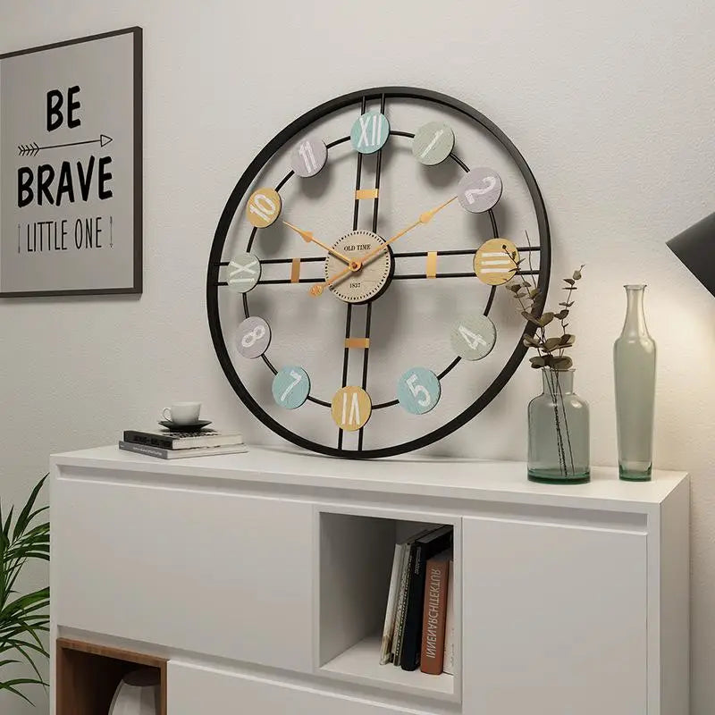 Wanduhr Retro Design 3D