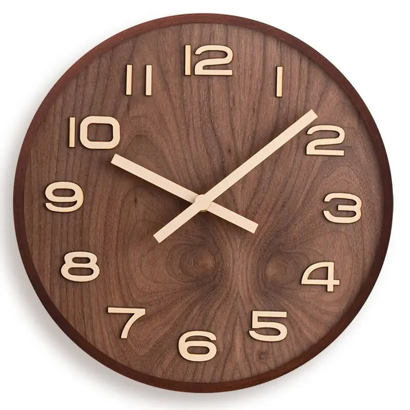 Wanduhr aus Nussbaumholz