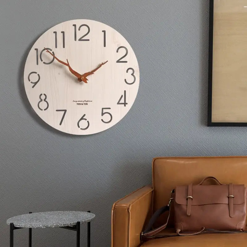 Wanduhr aus Bambusholz