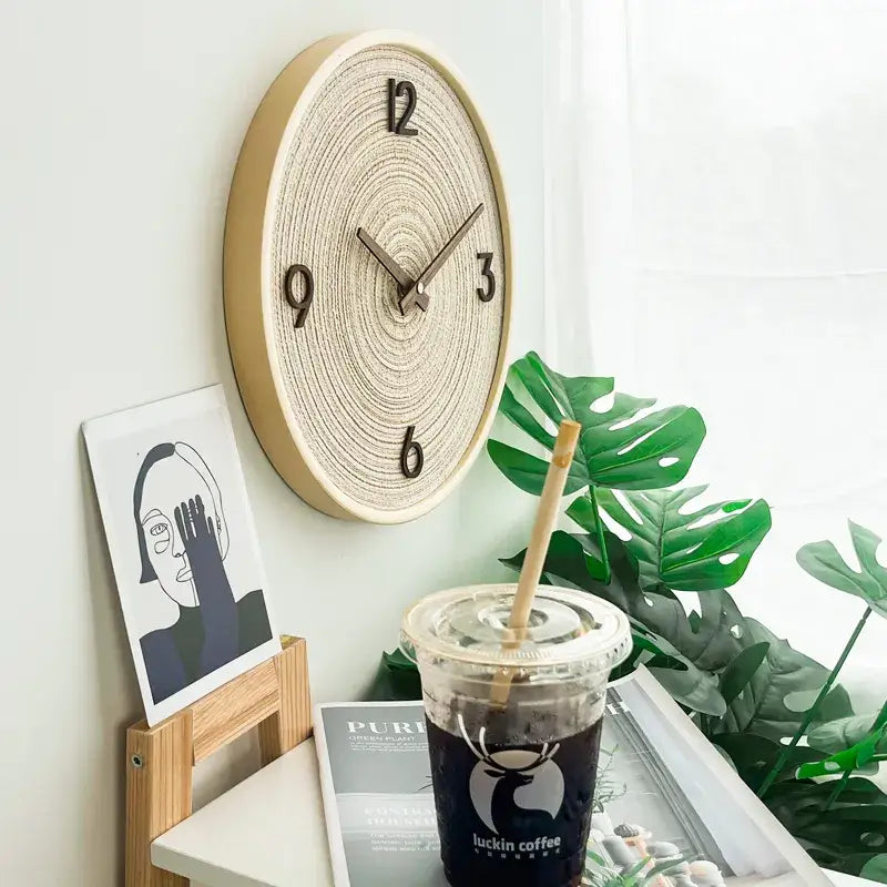 Goldene Sand Wanduhr